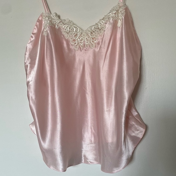 Vintage Victoria’s Secret Gold Label Pink Lace Satin Camisole Large - Picture 3 of 8